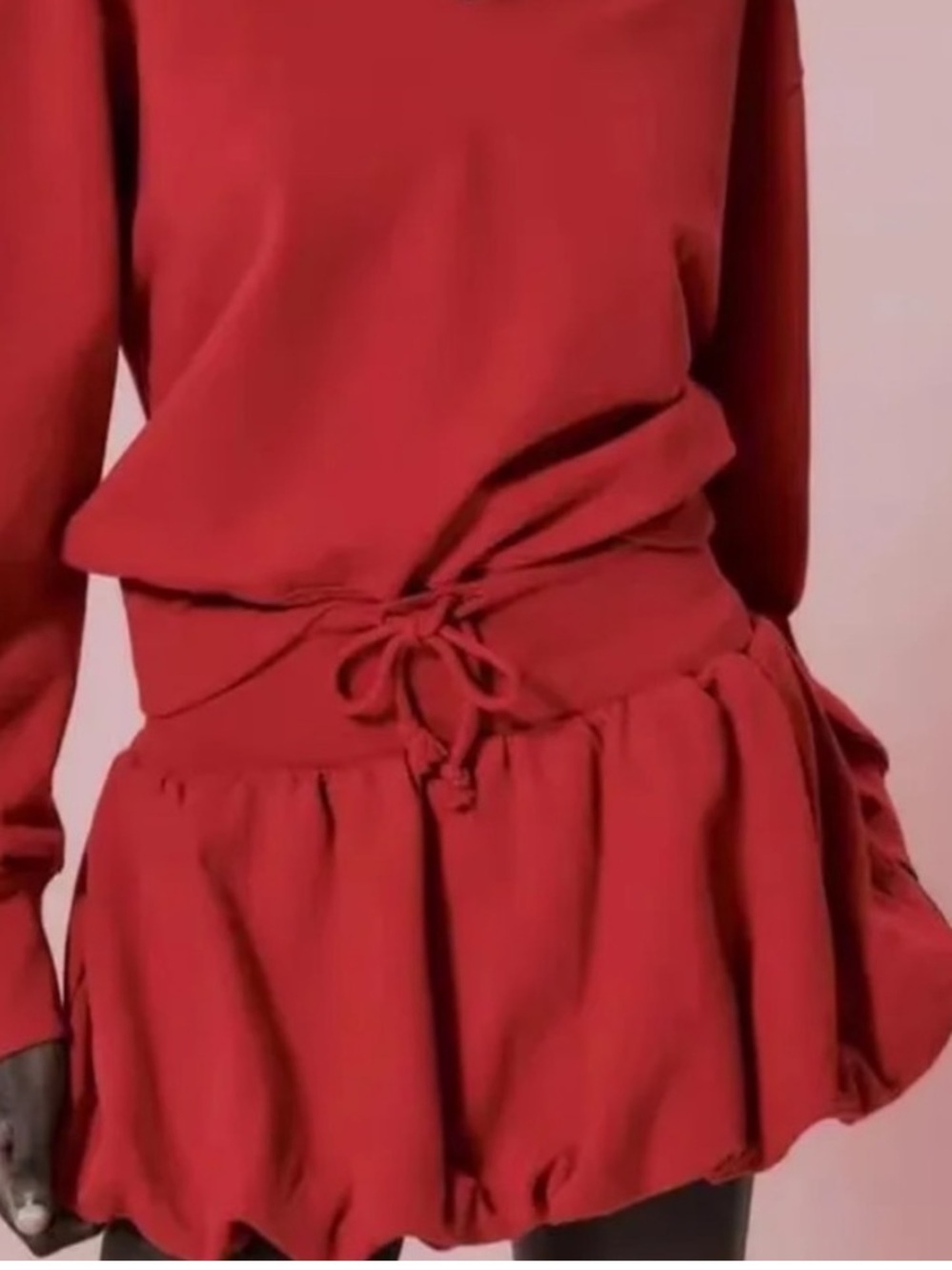 Brand New Zara Red Ballon Skirt